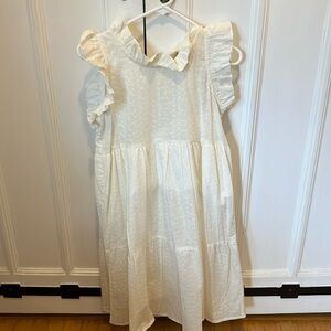White eyelet baby doll dress NWT